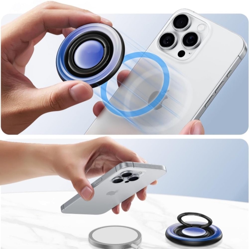 360° FIDGET SPINNER MAGNETIC PHONE GRIP RING KICKSTAND. NEW. APPLE OR ANDROID - Picture 5 of 7